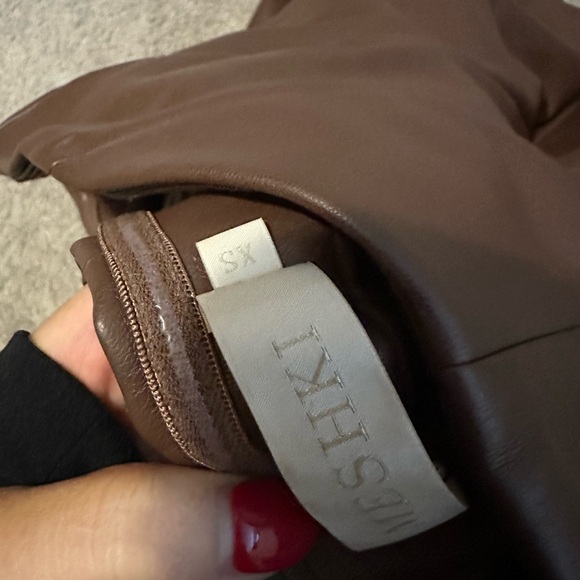 Brown Leather Meshki Dress - Picture 4 of 4